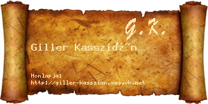 Giller Kasszián névjegykártya